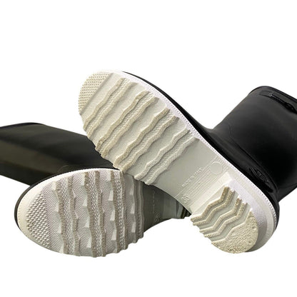 Moncler Belted Embossed Logo Rain Shoes Boots 36 Black White — view 7