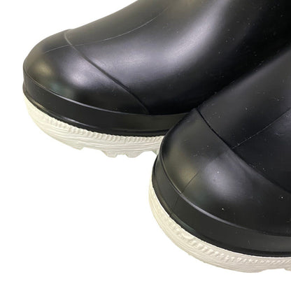 Moncler Belted Embossed Logo Rain Shoes Boots 36 Black White — view 6
