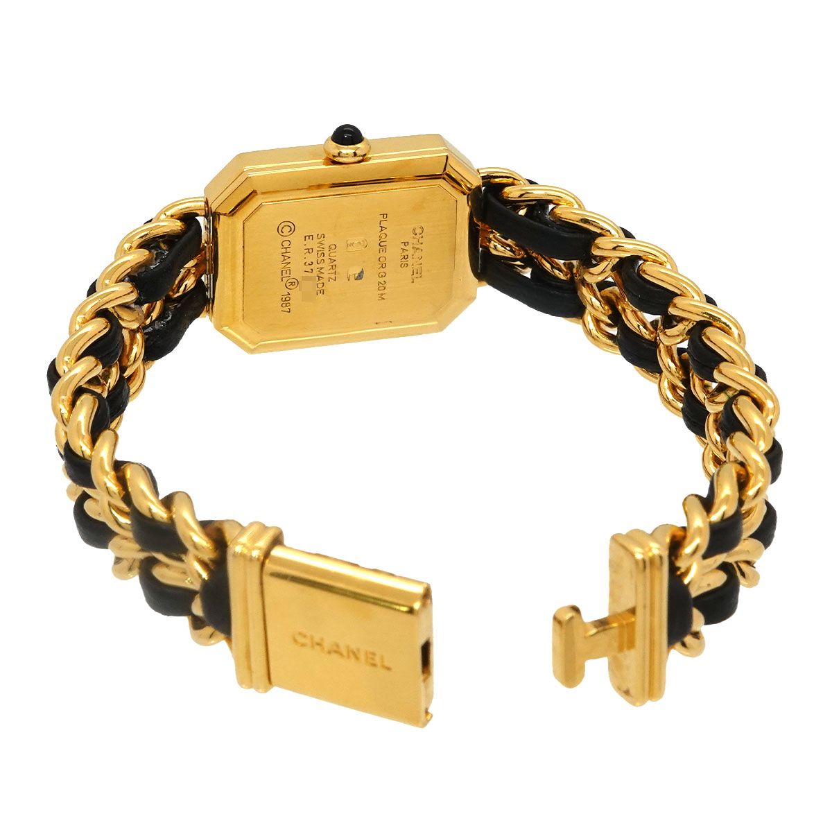 Chanel Premiere L Vintage Watch Black Gold — view 4