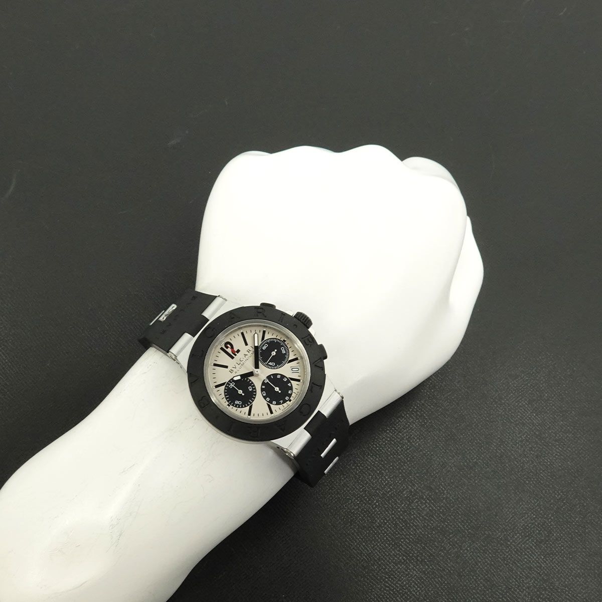 Bvlgari Aluminum Chronograph Watch Date Silver Automatic Winding — view 4