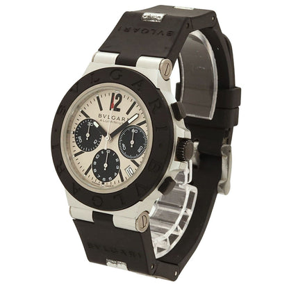 Bvlgari Aluminum Chronograph Watch Date Silver Automatic Winding — view 3