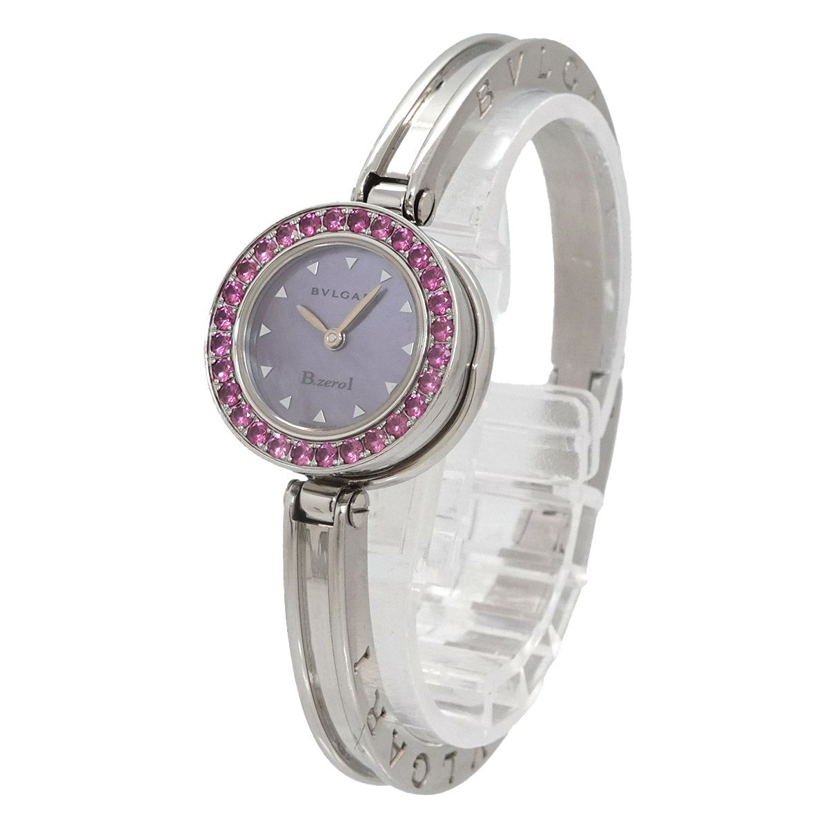 Bvlgari Bangle Watch Pink Garnet Bezel Quartz — view 2