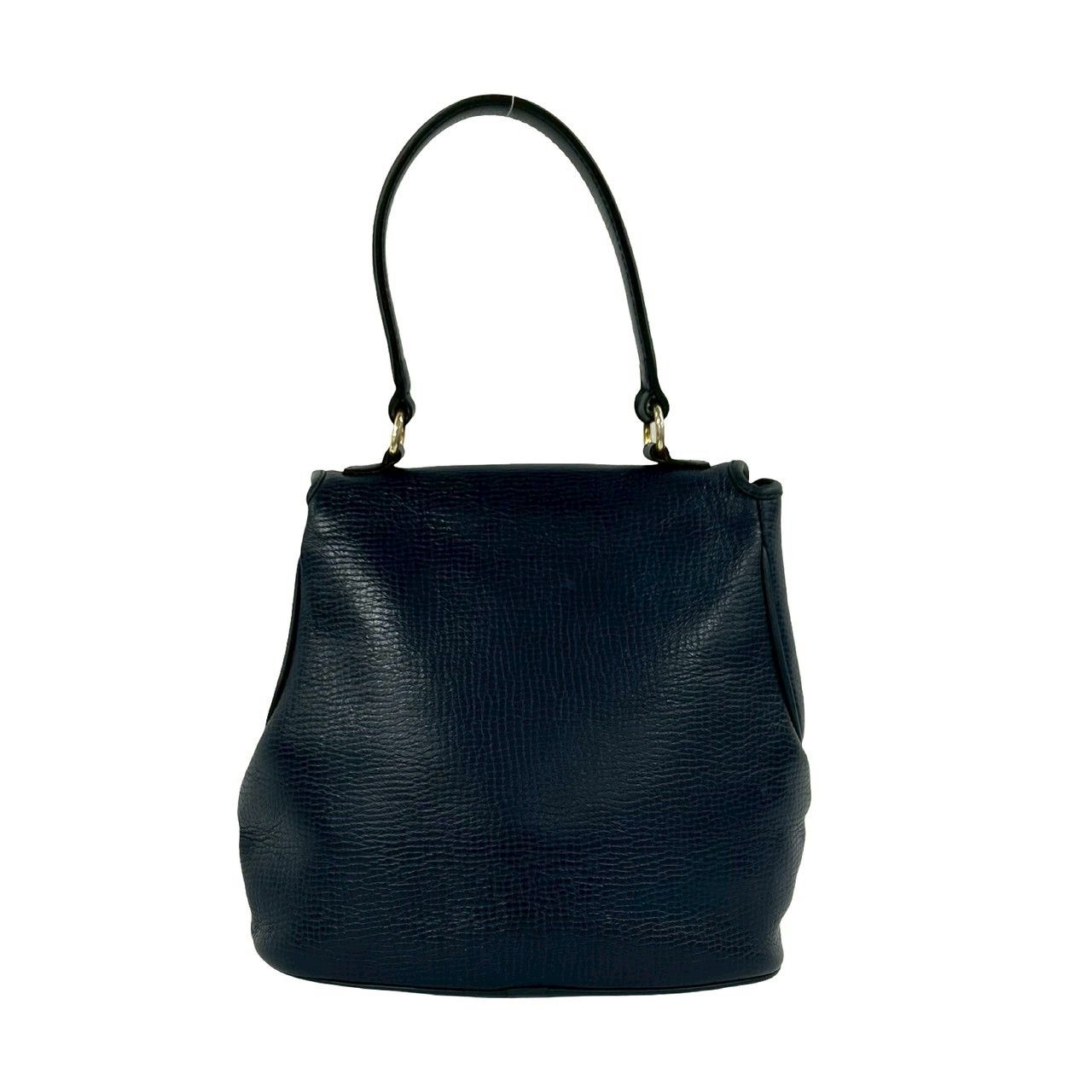 Dior Vintage CD Logo Leather 2-Way Shoulder Bag Navy — view 3