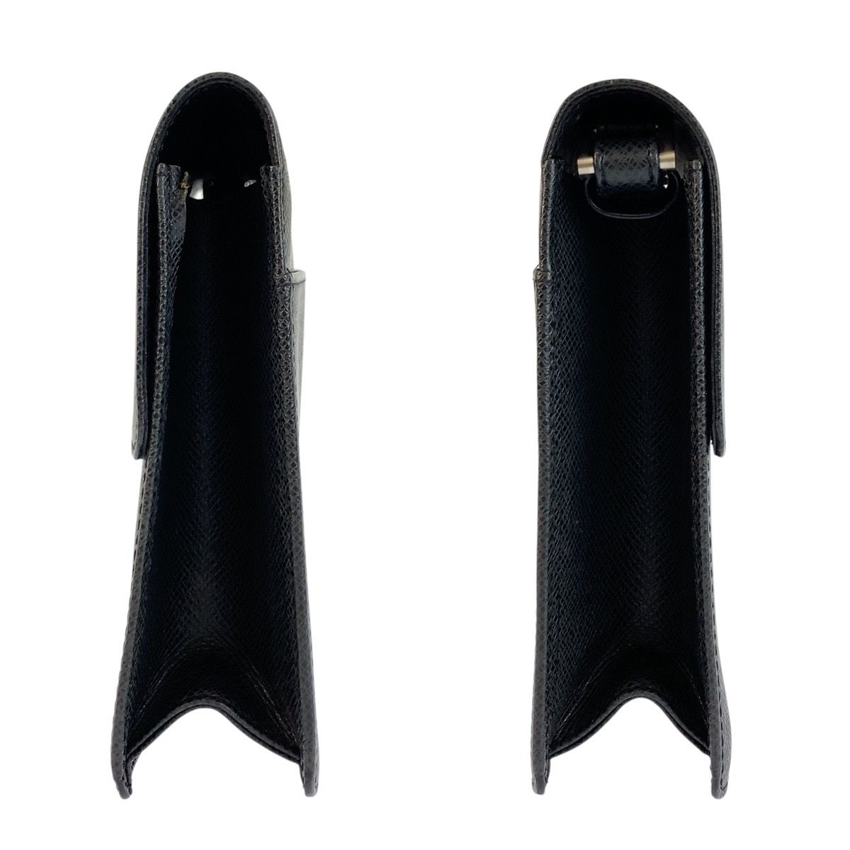 Louis Vuitton Taiga Selenga Black Silver Leather Clutch — view 6