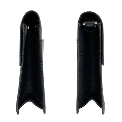 Louis Vuitton Taiga Selenga Black Silver Leather Clutch — view 6