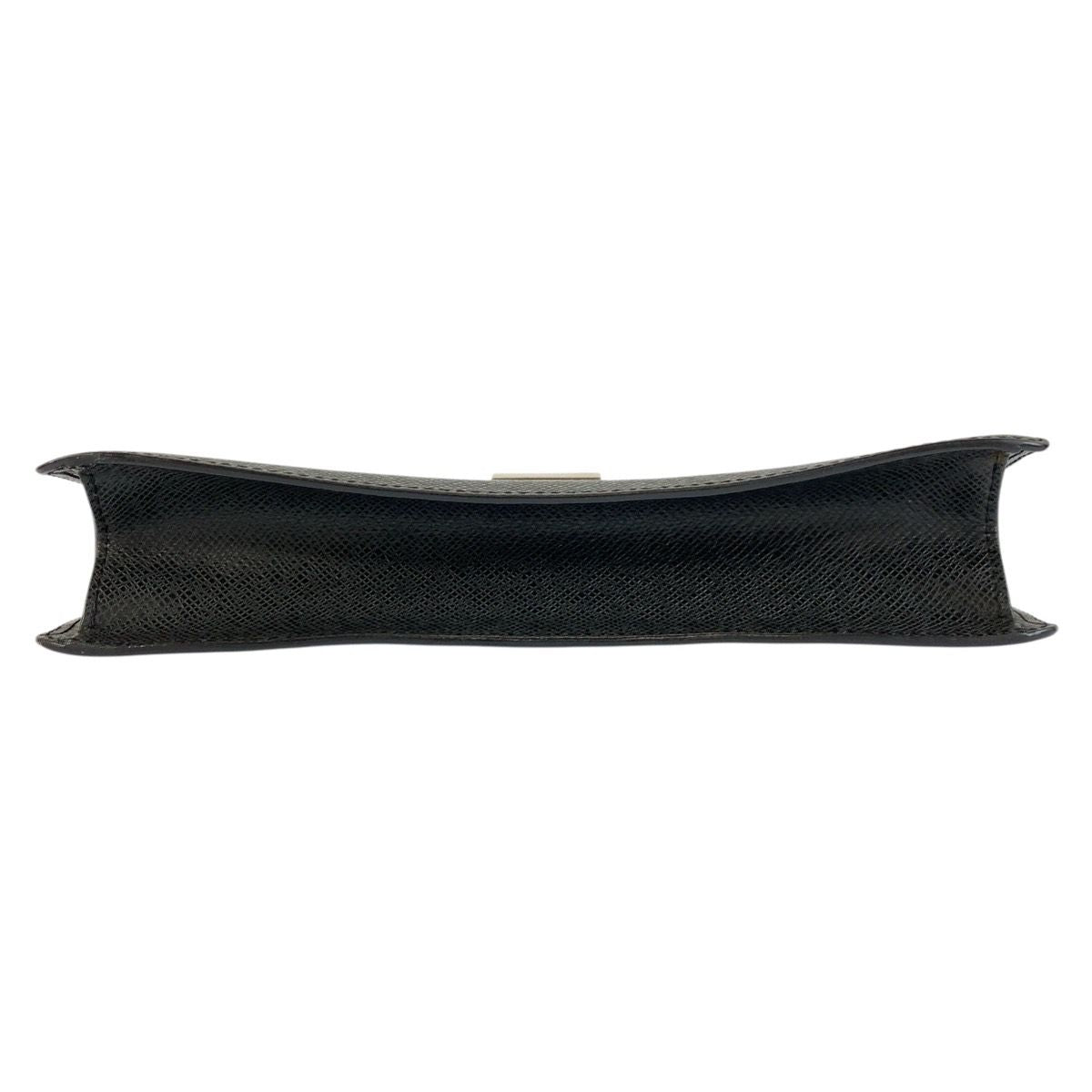 Louis Vuitton Taiga Selenga Black Silver Leather Clutch — view 8