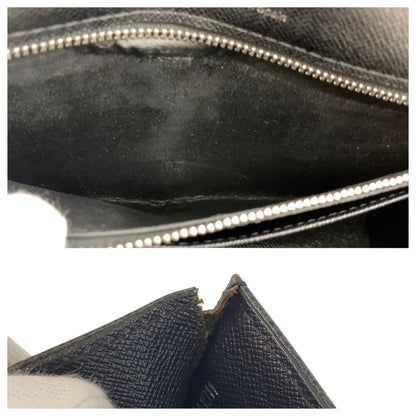 Louis Vuitton Taiga Selenga Black Silver Leather Clutch — view 5