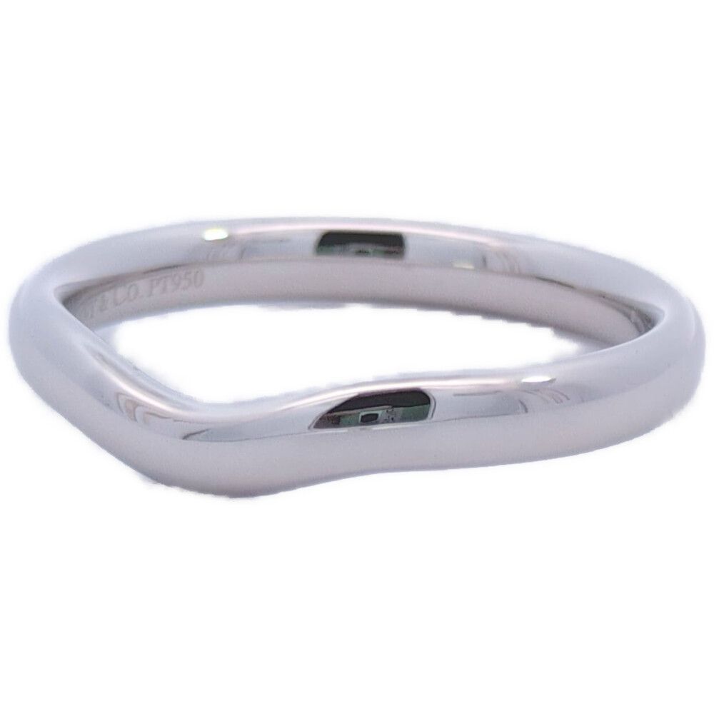 Tiffany & Co Curved Band Ring 58 Platinum — view 3