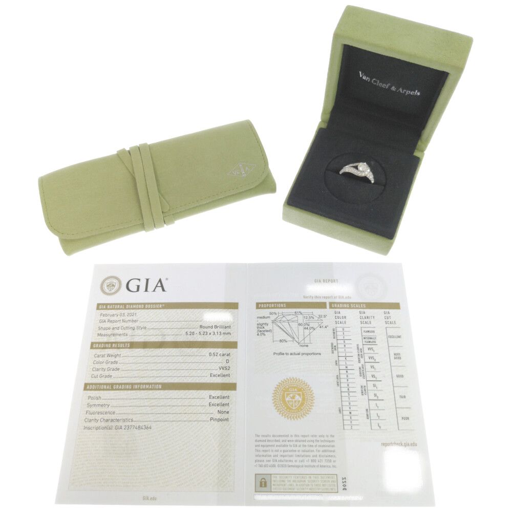 Van Cleef & Arpels Cleef&arpels Diamond Ring 53 Platinum — view 5