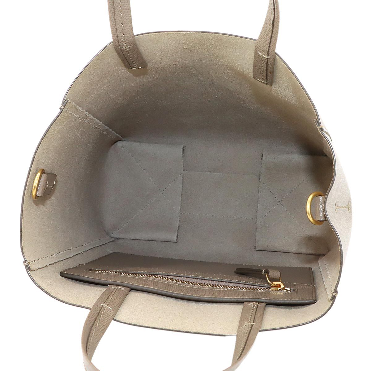 Celine Small Vertical Cover 2-Way Tote Shoulder Bag Leather Taupe — view 6
