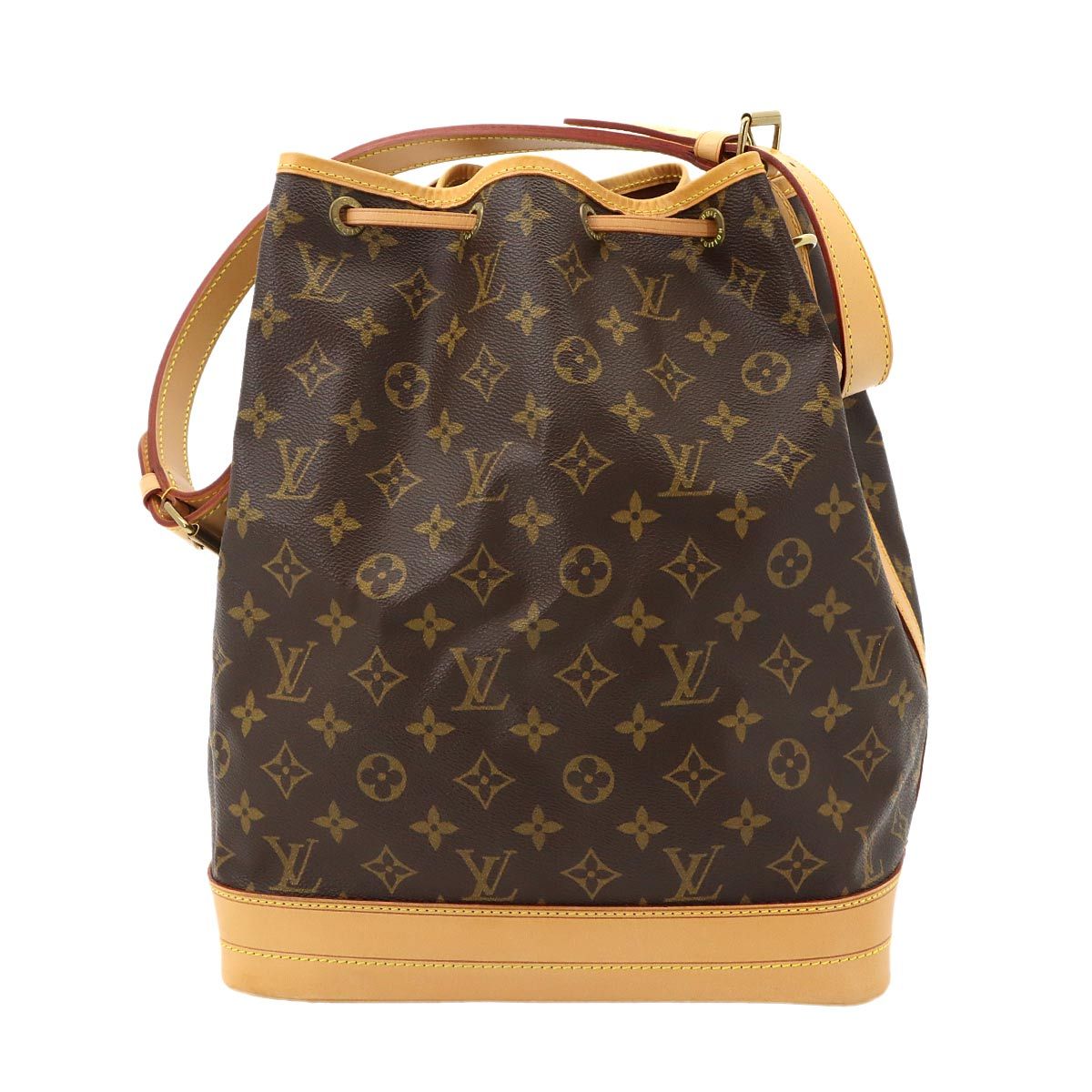 Louis Vuitton Monogram Noe Shoulder Bag Brown Gold Vintage — view 2