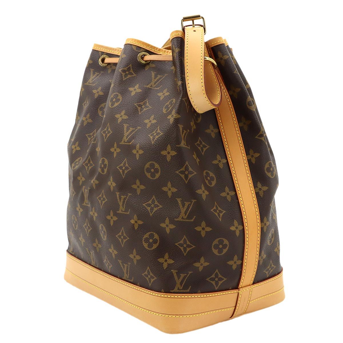 Louis Vuitton Monogram Noe Shoulder Bag Brown Gold Vintage — view 3