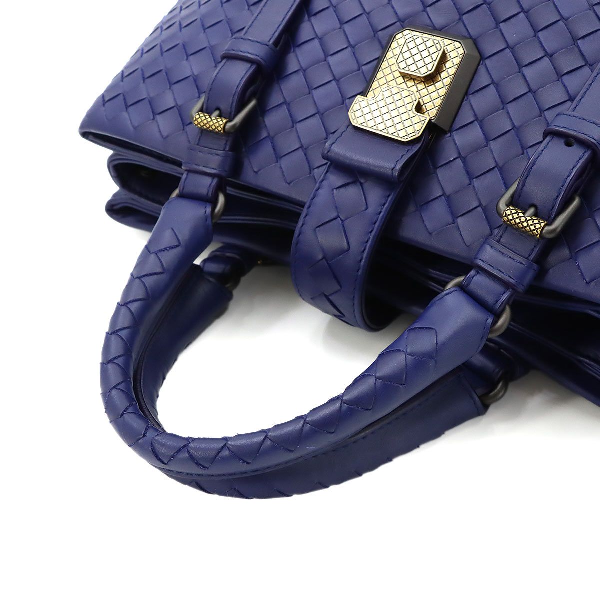 Bottega Veneta Intrecciato Small Rome 2-Way Tote Leather Purple — view 6