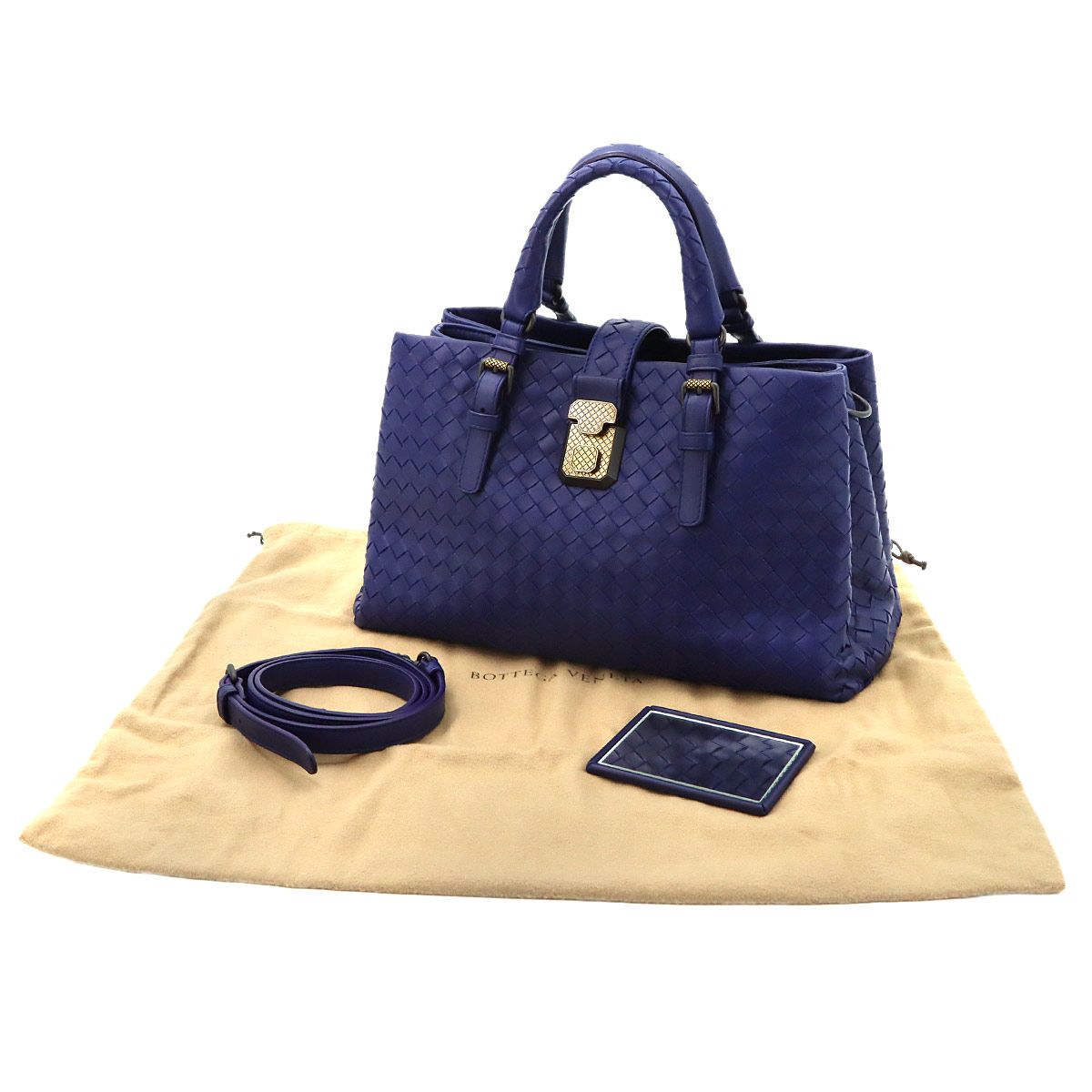 Bottega Veneta Intrecciato Small Rome 2-Way Tote Leather Purple — view 2