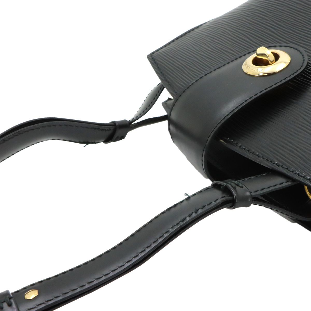 Louis Vuitton Epi Cluny Shoulder Bag Leather Noir Gold — view 8