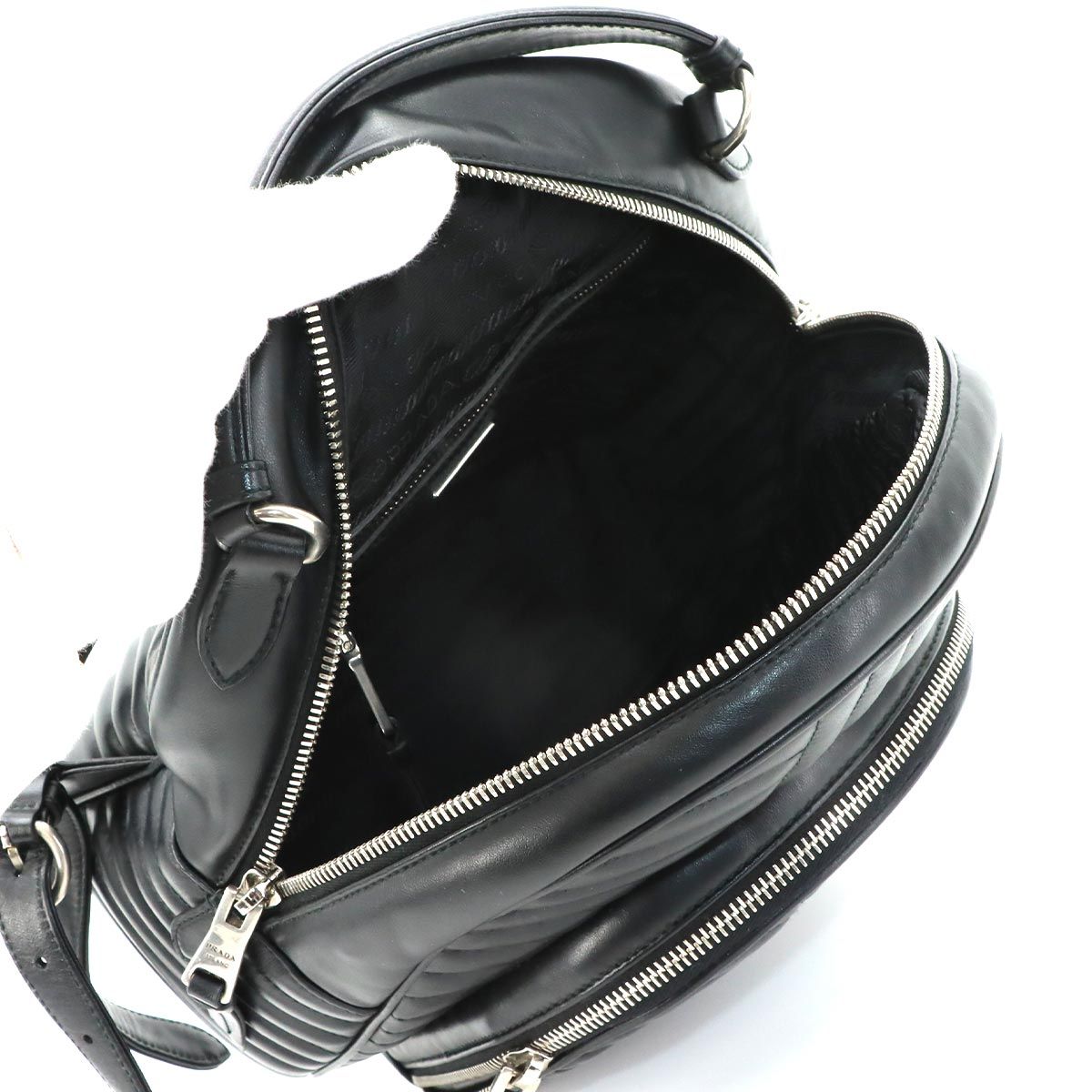 Prada Diagram Backpack Leather Nero — view 6