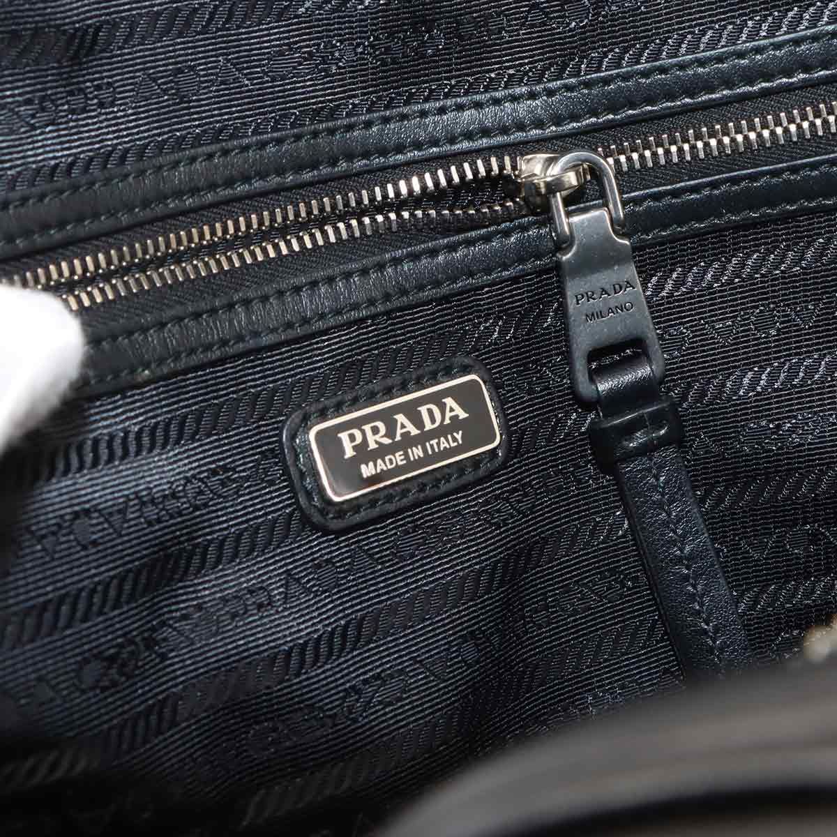 Prada Diagram Backpack Leather Nero — view 7