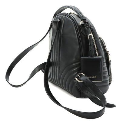 Prada Diagram Backpack Leather Nero — view 4