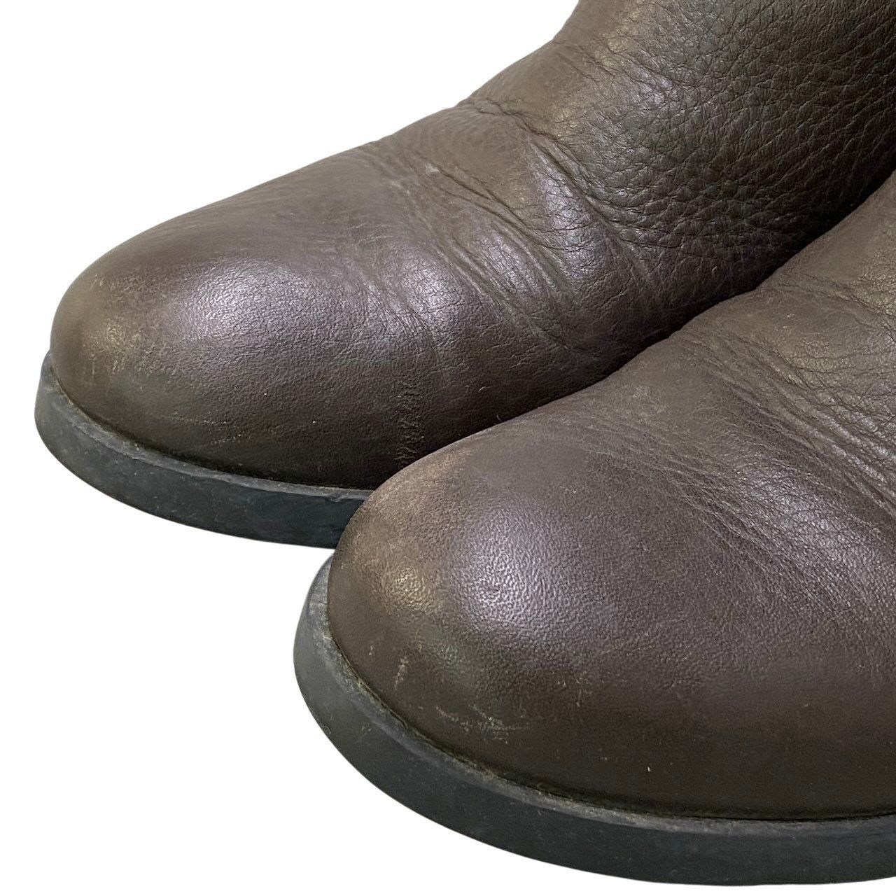 Prada Leather Long Boots Long Jockey 37 Brown — view 7