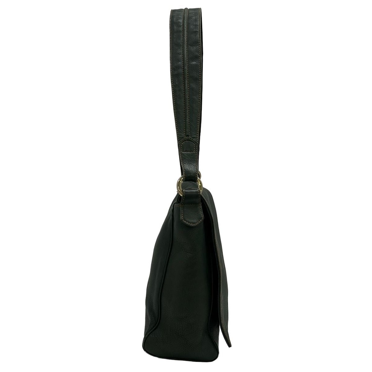 Loewe Shoulder Bag Dark Green Leather — view 2