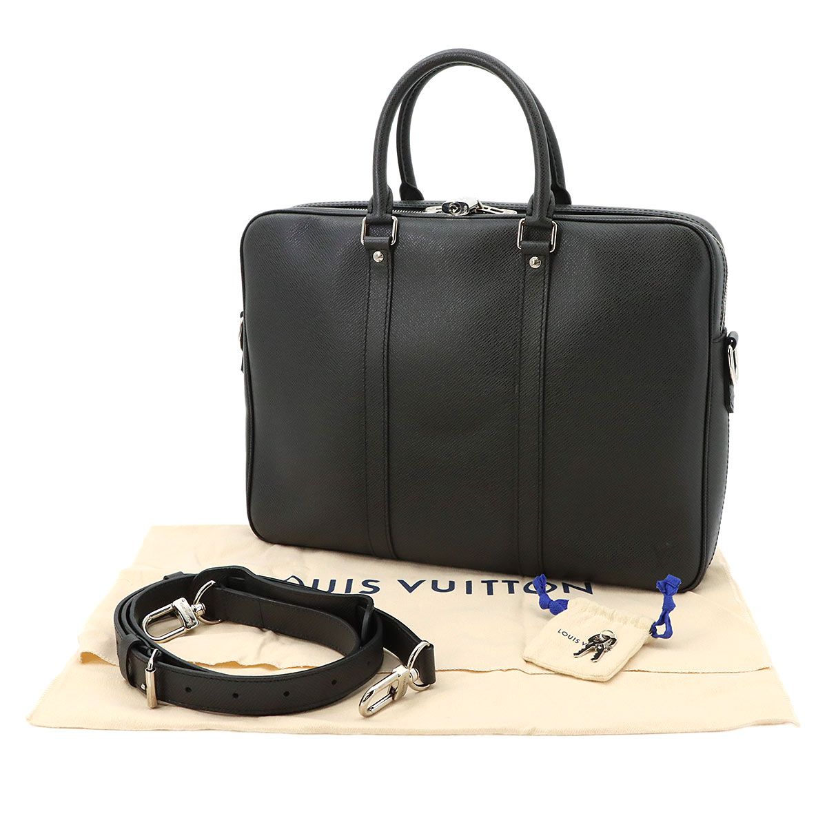 Louis Vuitton Taiga Pdv PM Briefcase Business Shoulder Bag Leather Ardoise — view 2