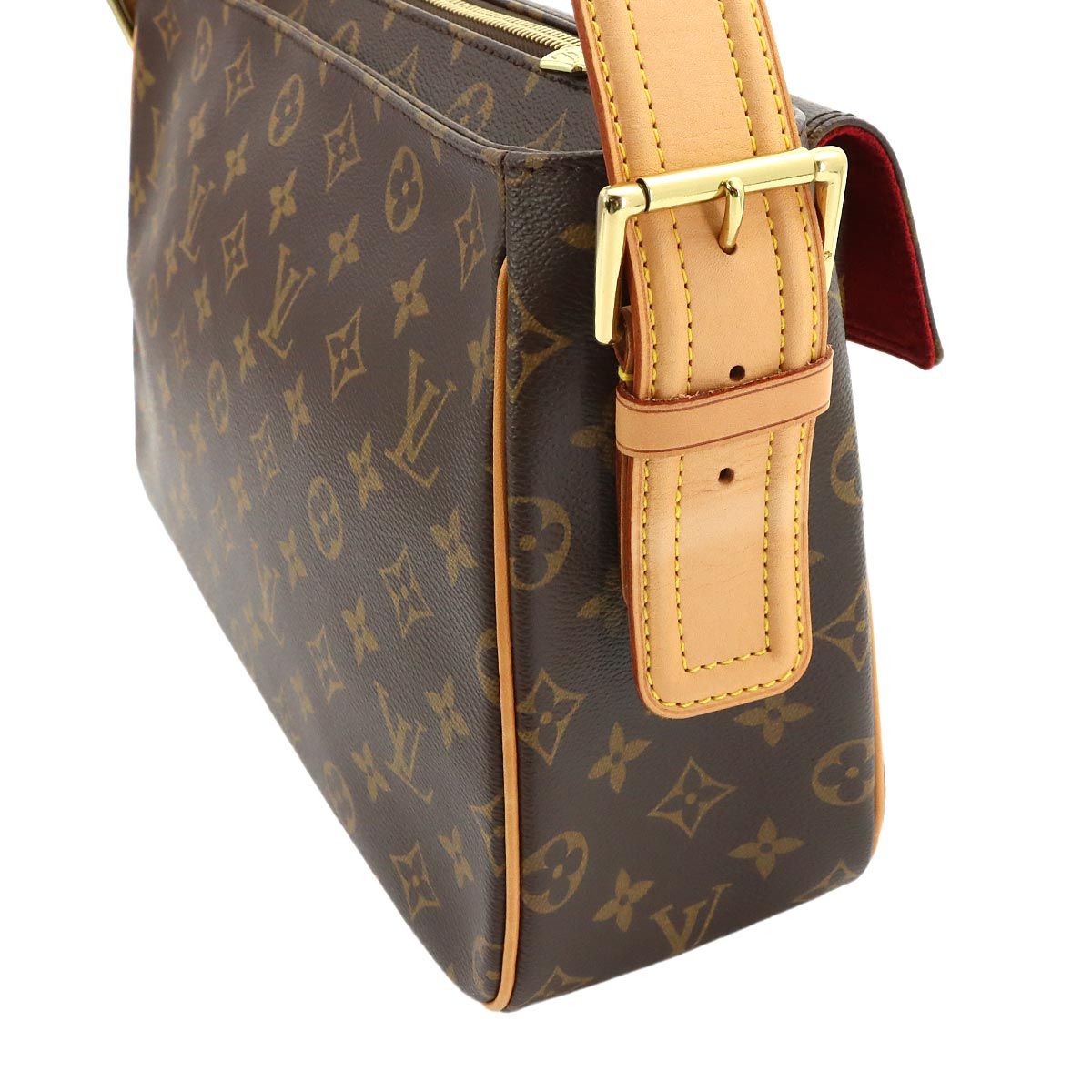 Louis Vuitton Monogram Viva-Cite GM Shoulder Bag Brown — view 8