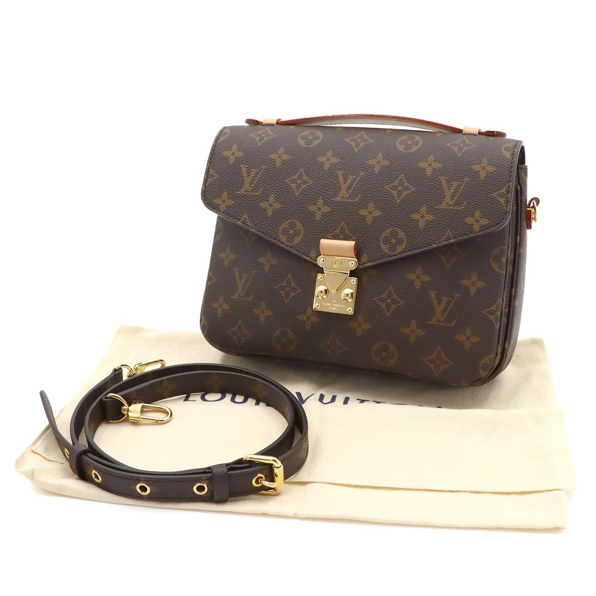 Louis Vuitton Monogram Pochette Metis MM 2-Way Bag Brown — view 2