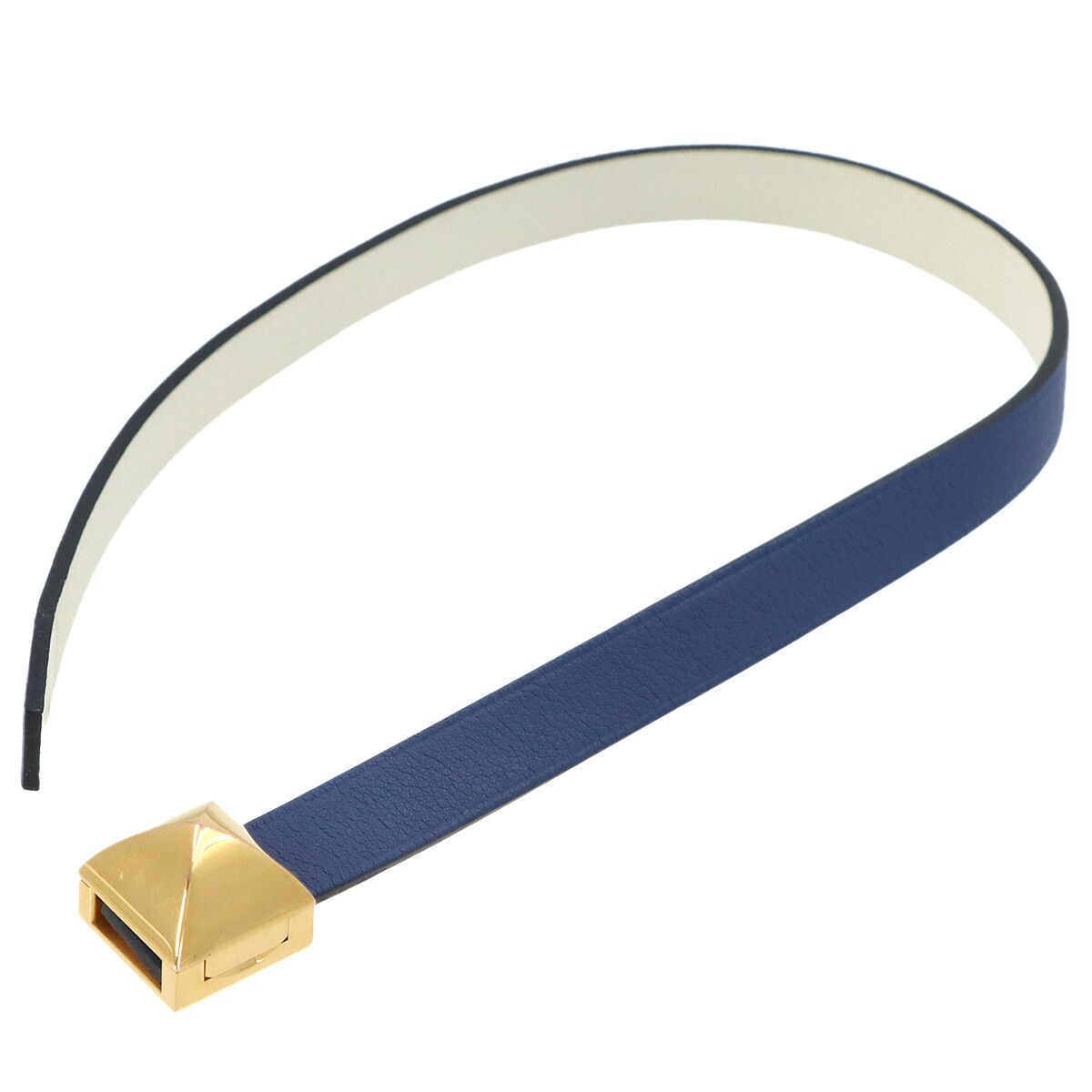 Hermes Medallion Infini Double Tour Reversible Bracelet Swift Blue Brighton — view 5
