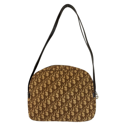 Dior Trotter Beige Brown Gold Canvas Shoulder — view 2