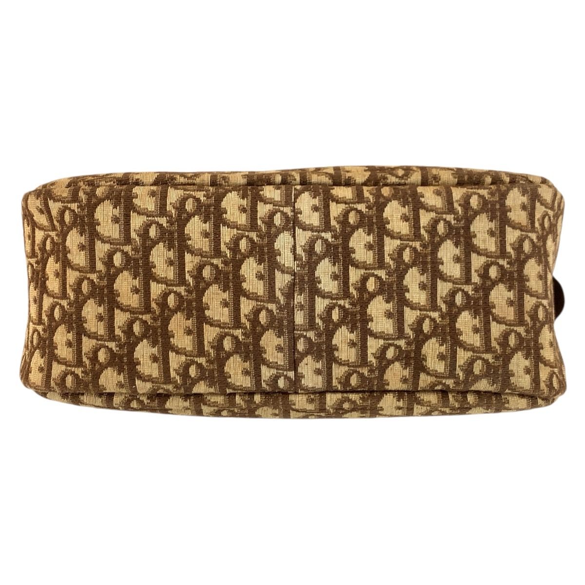 Dior Trotter Beige Brown Gold Canvas Shoulder — view 9
