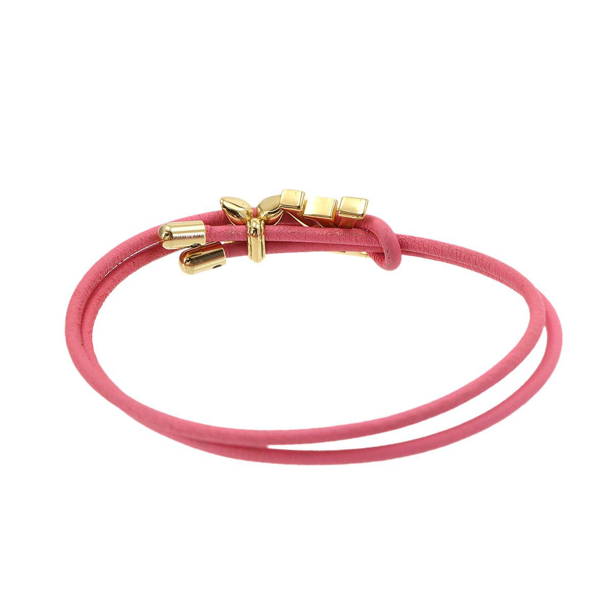 Louis Vuitton Bracelet LV Blue Leather Pink Gold — view 2