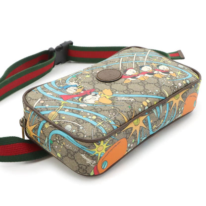 Gucci Disney Belt Bag GG Supreme Donald Duck Brown Gold — view 4