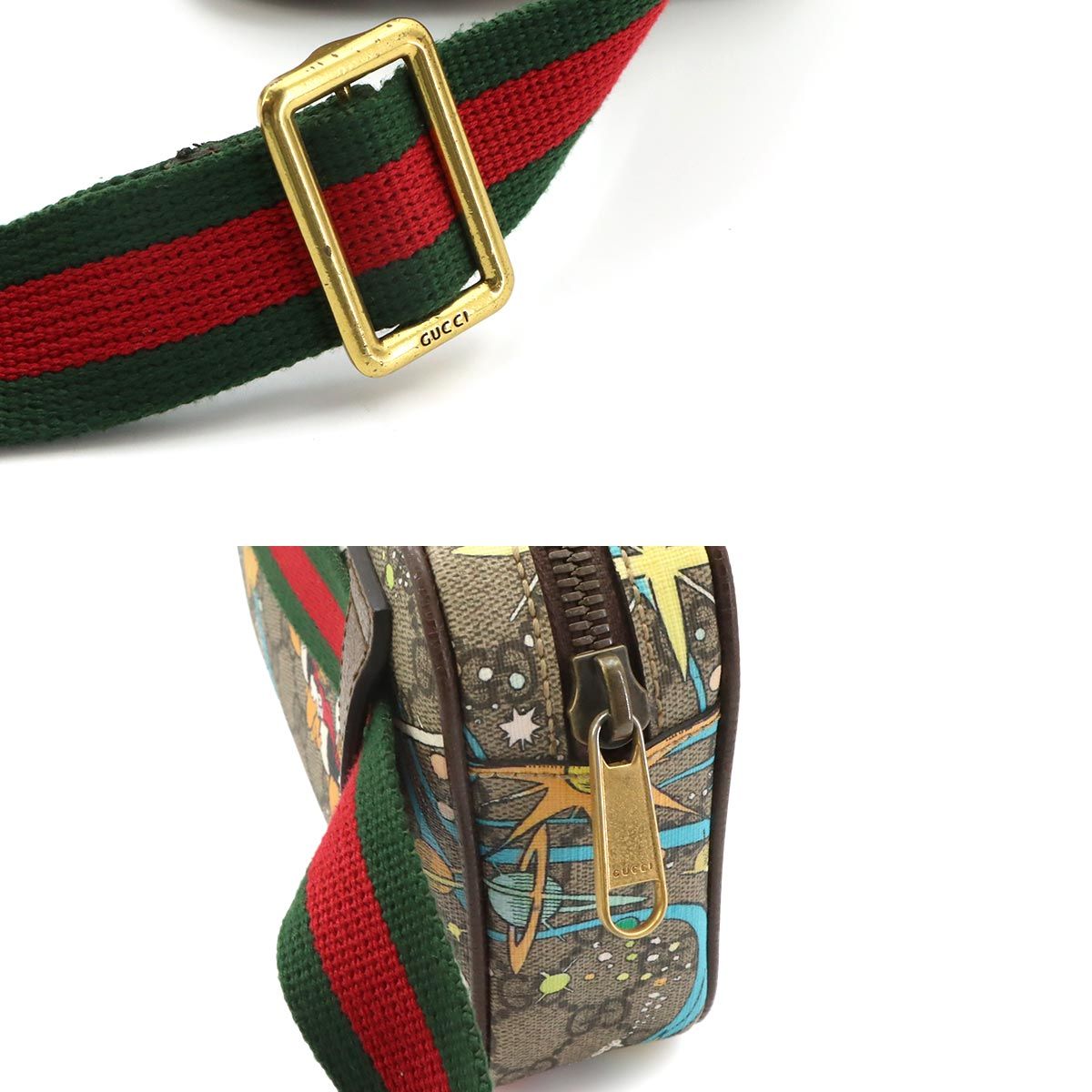 Gucci Disney Belt Bag GG Supreme Donald Duck Brown Gold — view 9
