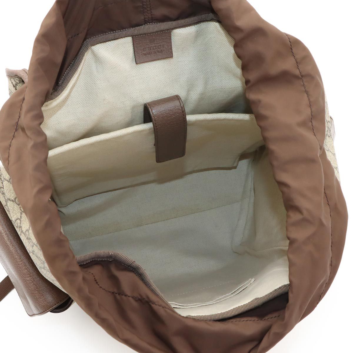 Gucci Ophidia Backpack GG Supreme Leather Beige Brown — view 5