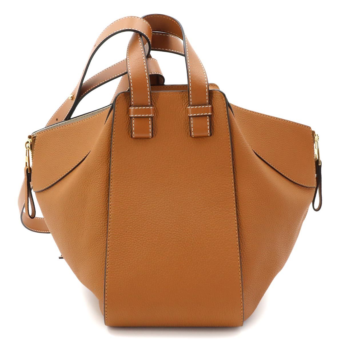 Loewe Hammock Small 2-Way Bag Leather Brown Gold — view 2