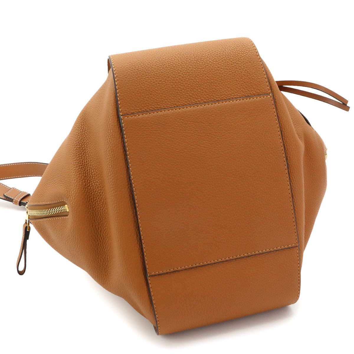 Loewe Hammock Small 2-Way Bag Leather Brown Gold — view 4