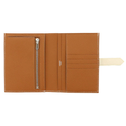 Hermes Bearn Compact Verso Bifold Wallet Epsom Cles Gold Silver — view 6