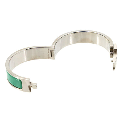 Hermes Clic PM Bangle Green Silver Bracelet — view 4