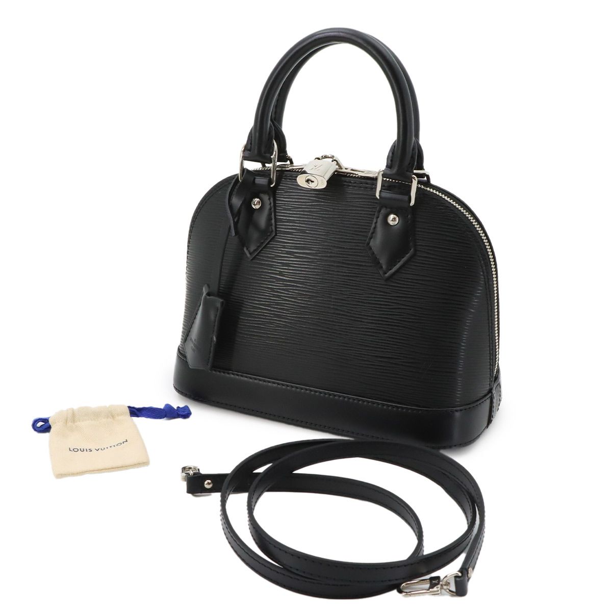 Louis Vuitton Epi Alma BB 2-Way Bag Leather Noir — view 2