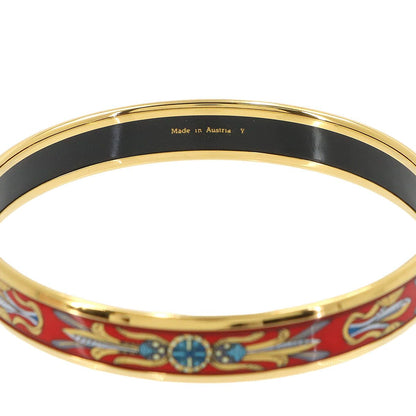 Hermes Enamel PM Bangle Bracelet Gold Red Email PM — view 3