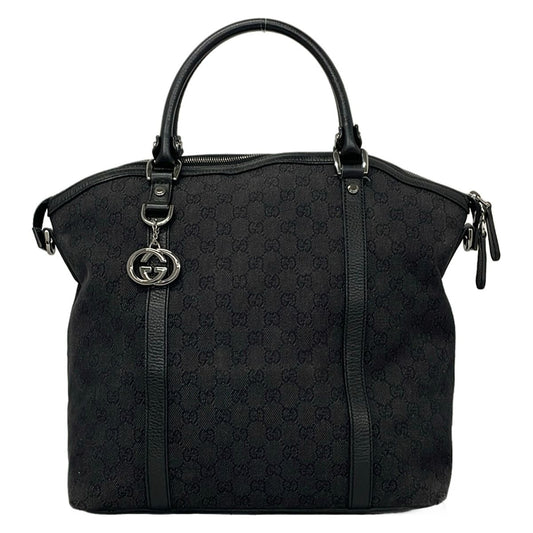 Gucci Handbag Interlocking Black Leather