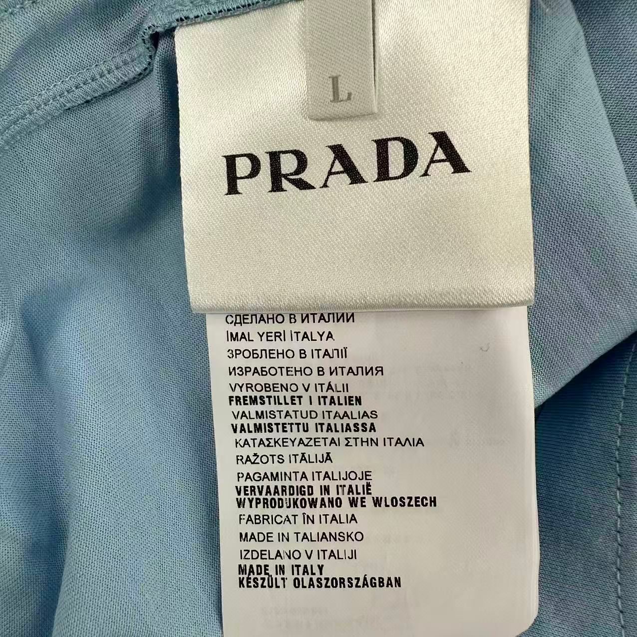 Prada Sleeveless Top Vest Blue — view 7