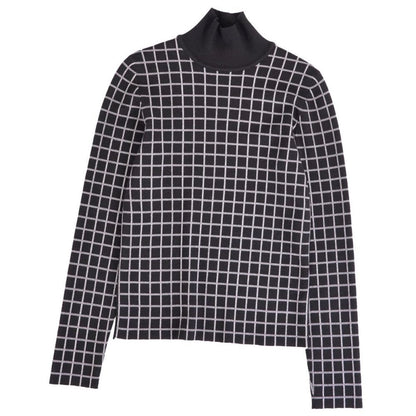 Hermes Knit Sweater High Neck Long Sleeve Chest