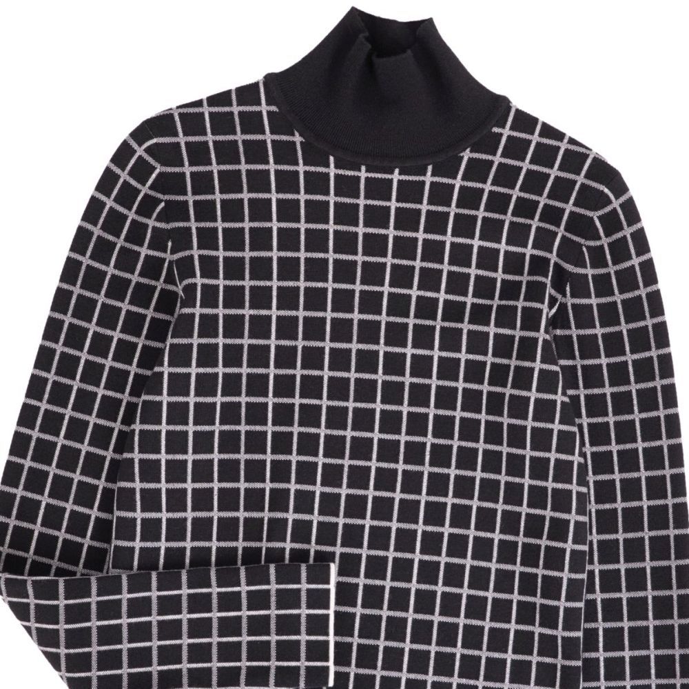 Hermes Knit Sweater High Neck Long Sleeve Chest — view 2