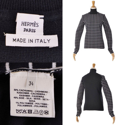 Hermes Knit Sweater High Neck Long Sleeve Chest — view 7