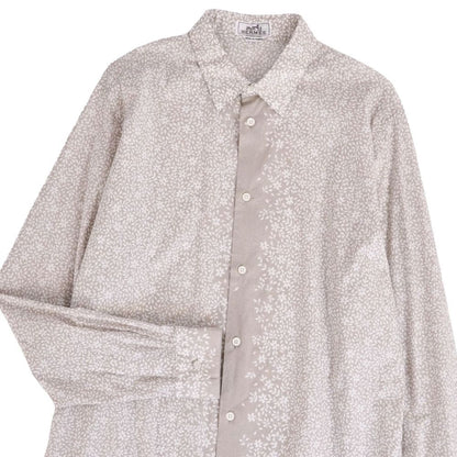 Hermes Shirt Long Sleeve All Over Pattern Cotton — view 2