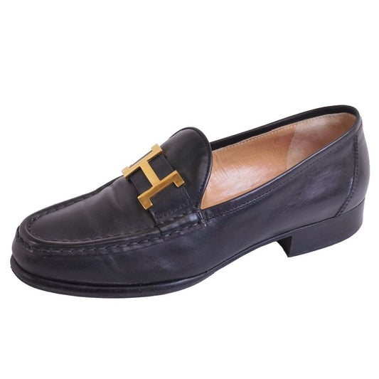 Hermes Loafers Moccasins Heels Constance Logo