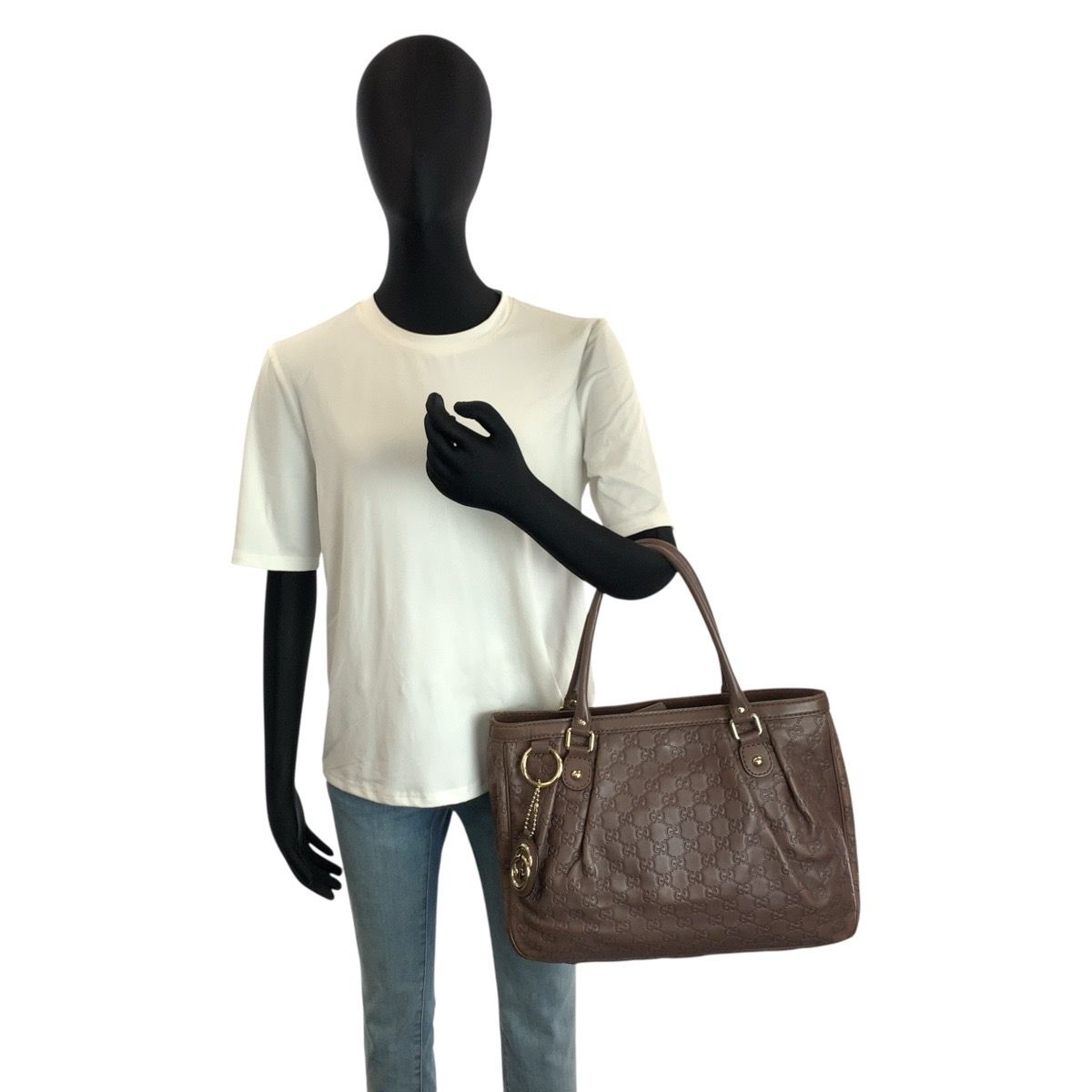 Gucci Guccissima Ski Brown Gold Leather Tote — view 7
