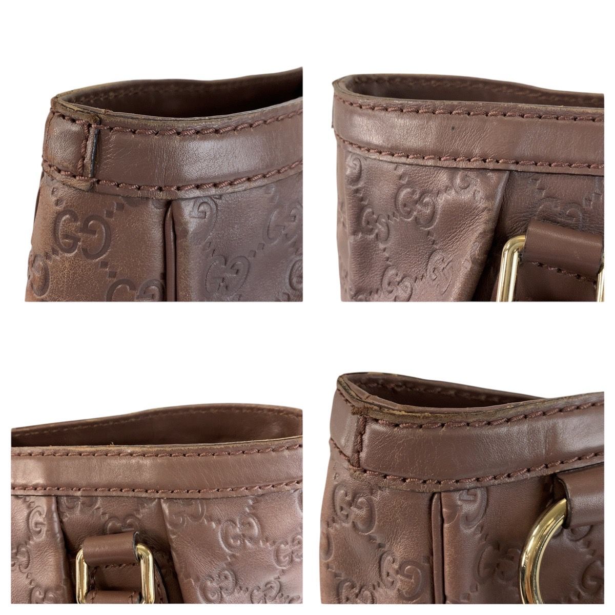 Gucci Guccissima Ski Brown Gold Leather Tote — view 5