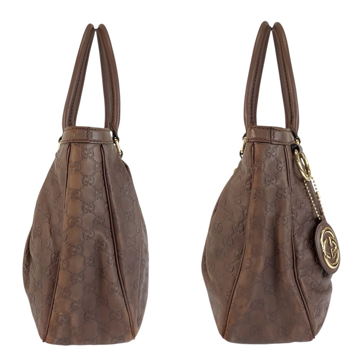 Gucci Guccissima Ski Brown Gold Leather Tote — view 8